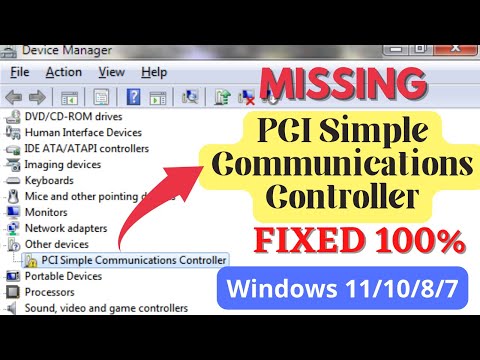 Драйвер простого коммуникационного контроллера PCI отсутствует в Windows 10