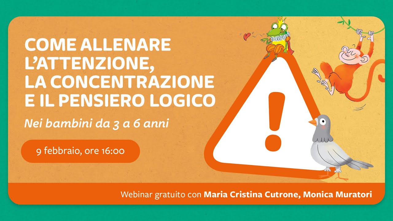 Come allenare l’attenzione, la concentrazione e il pensiero logico nei bambini dai 3 ai 6 anni.