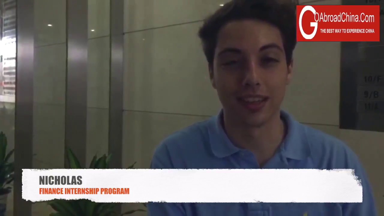 Nicholas-Finance Internship-Go Abroad China