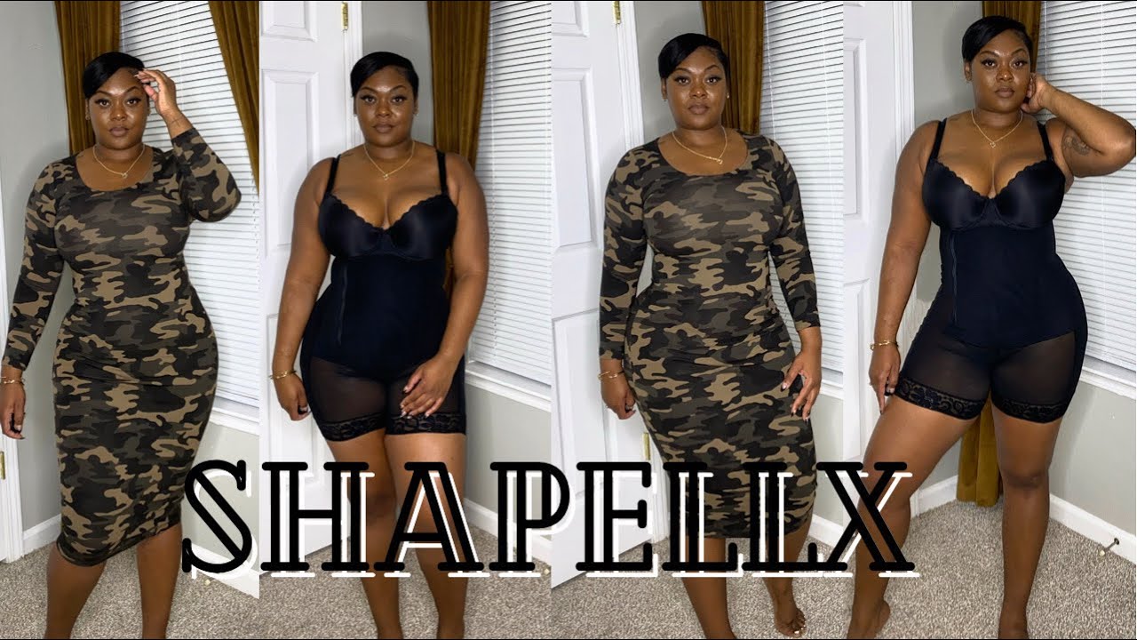 CURVY GIRL SHAPEWEAR REVIEW, SHAPELLX ft. CoreSculpt Firm Tummy Compression  Bodysuit w/ Butt Lifter