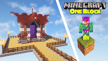Building a NETHER PORTAL in ONE BLOCK Minecraft!