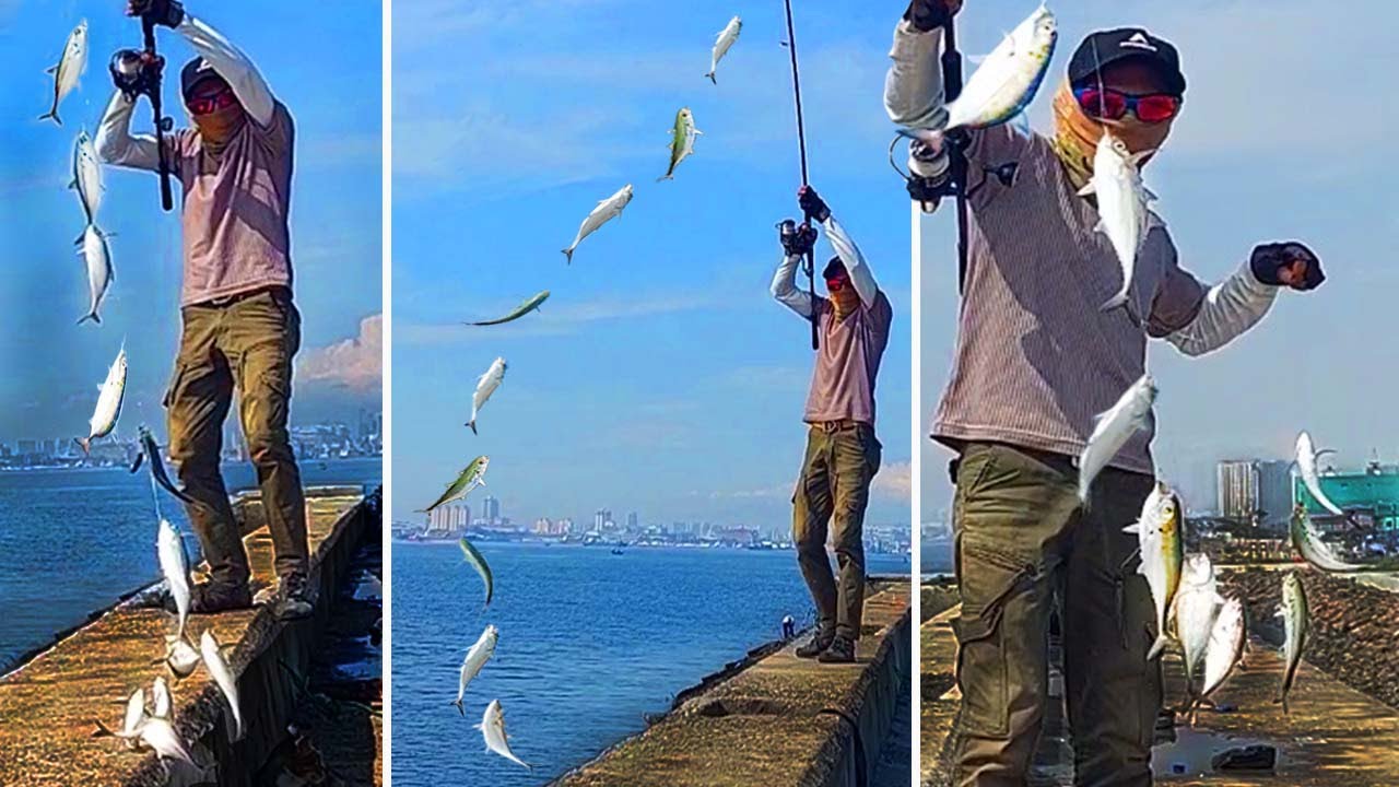 Mancing di Muara Baru Tanggul Dam Merah //  Teknik Kotrekan/Sabiki paling gacor // PART 1