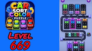 Car Sort Color Puzzle Level 669 Walkthrough
