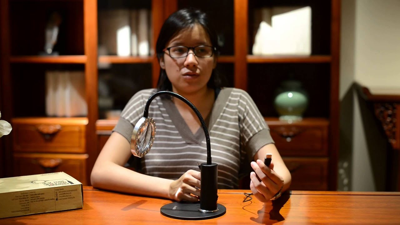 Amazlab Desk Lamp Series DL4B DL4W Dual Lens Flexible Magnifier Desk Lamp