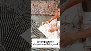 Cara pasang keramik model diagonal #tutorial #construction #tips #shorts #feedshorts #shortsfeed