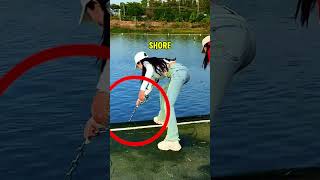Monster catch with zero equipment #fishing #skills #shorts