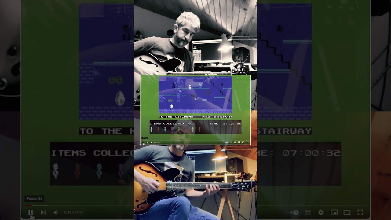 JET SET WILLY  - GUITAR COVER - JS BACH Invention N°1 in C