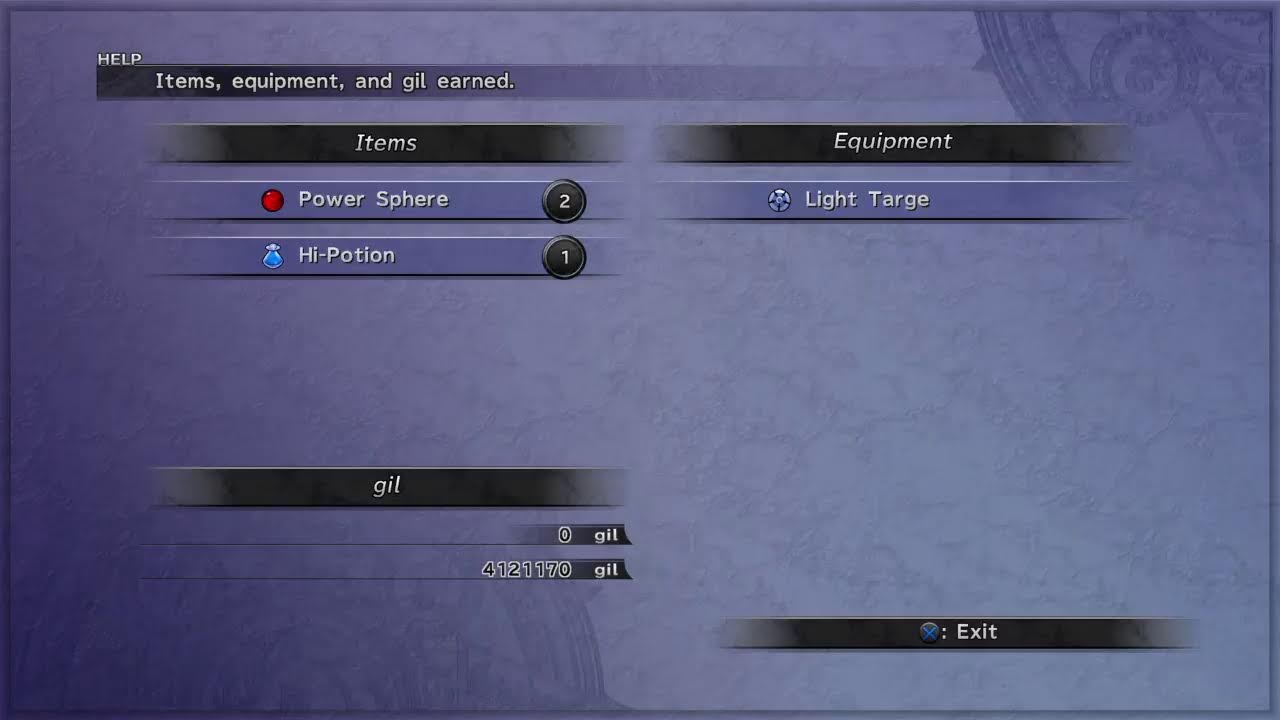No Sphere Grid - End Game Farming Weapon and Armour Crafting