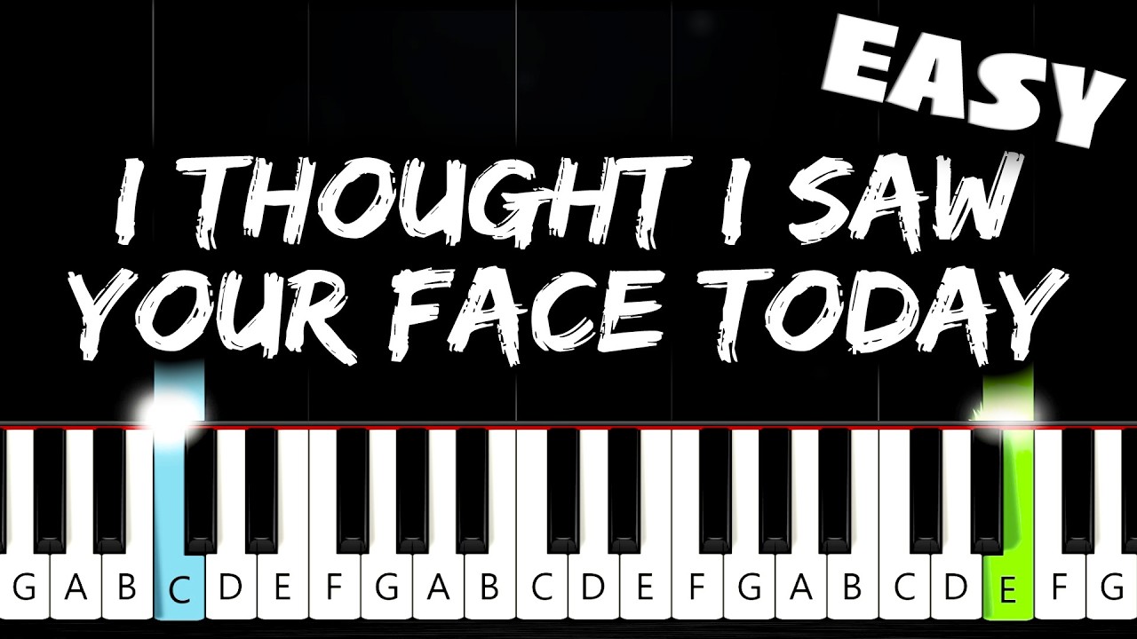 She & Him - I Thought I Saw Your Face Today - EASY Piano Tutorial
