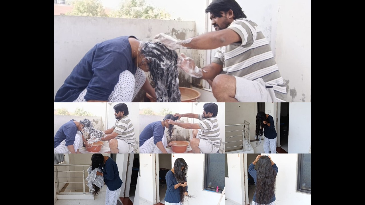 How To Hair Wash Step By Step Indian Wife By Husband