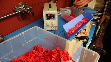 Vibrating brick feeder prototype