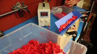 Vibrating brick feeder prototype