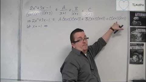 OCR MEI Core 4 5.07 Partial Fractions: (2x^2 + 3x - 1)/[(x + 1)(x + 2)(x + 3)]