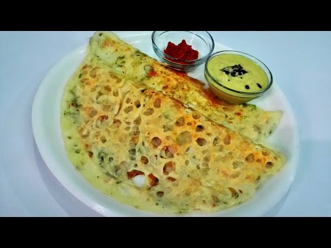Instant Rava Dosa - Easy Hotel Style Crispy, Porous Rava Dosa Recipe