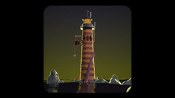 Autodesk Maya 2018 - 3D Lighthouse Model - Watchtower
