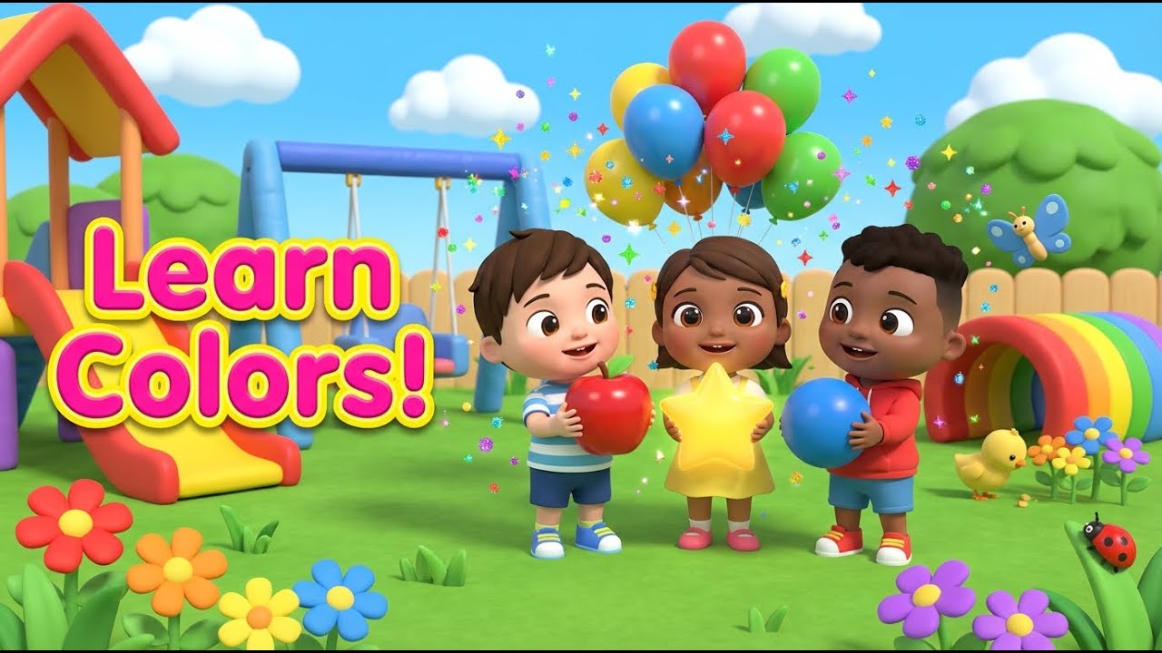 Learn Colors for Kids | Fun Colour Song with Red, Blue, Yellow & More!  Baby Bunnies