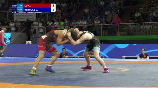 Qual. FS - 55 kg: C. LU (TPE) v. J. REBHOLZ (GER)