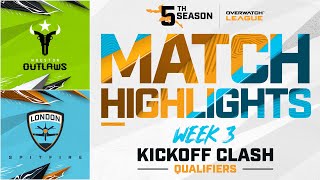 Houston @OutlawsOW  vs  @Spitfire   | Kickoff Clash Qualifiers Highlights | Week 3 Day 2