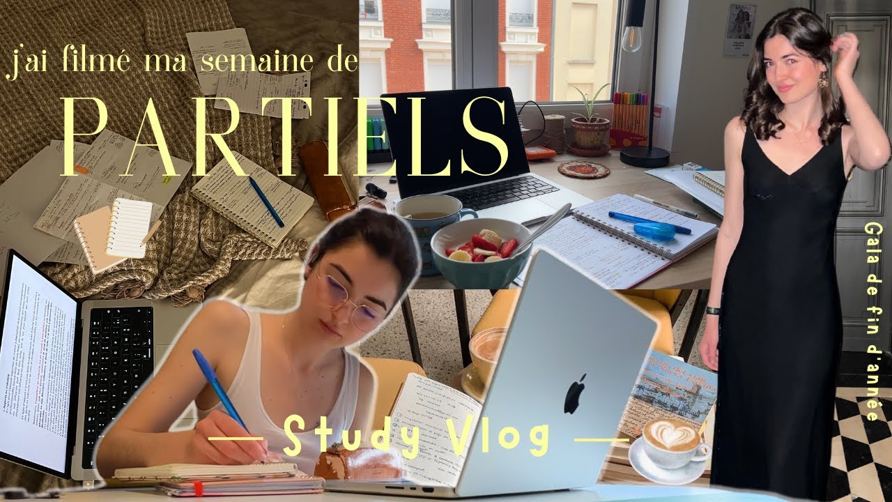 STUDY VLOG / J'AI FILMÉ MES PARTIELS + MA DERNIÈRE SEMAINE D'ÉTUDIANTE EN FRANCE 🥲