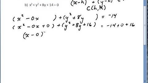 Ex2 Write Equation of Circle in Standard Form and Identify Center and Radius