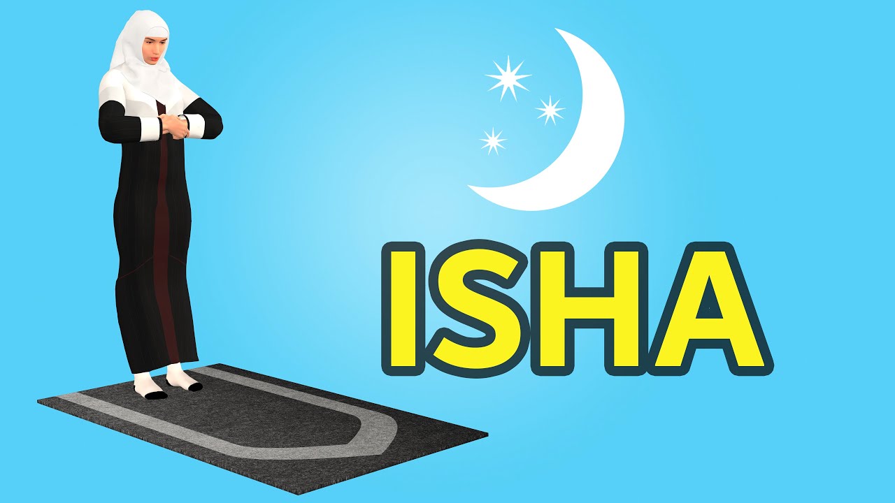 How to pray Isha for woman beginners   with Subtitle