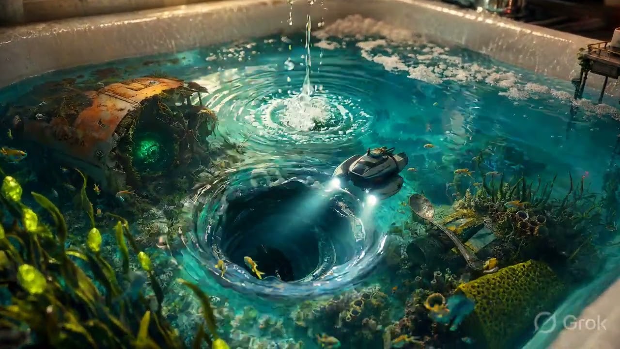 Subnautica Forbidden Wrecks Recreated in a Sink