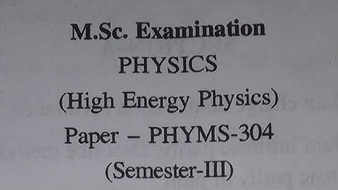High Energy Physics paper