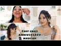 My 1st Anniversary makeup ready || chit chat get ready with makeup artist..