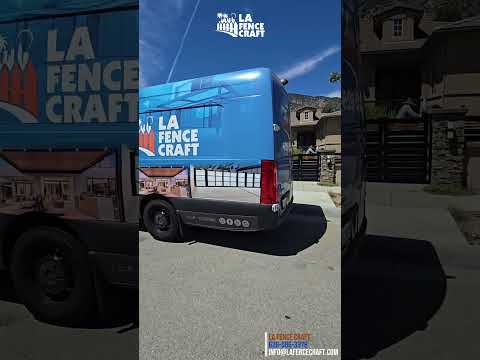 Walkthrough of a completed LA Fence Craft fence and gate installation