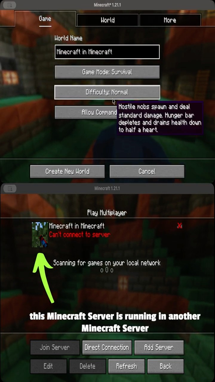 Thumbnail: I made a minecraft server in another Minecraft server