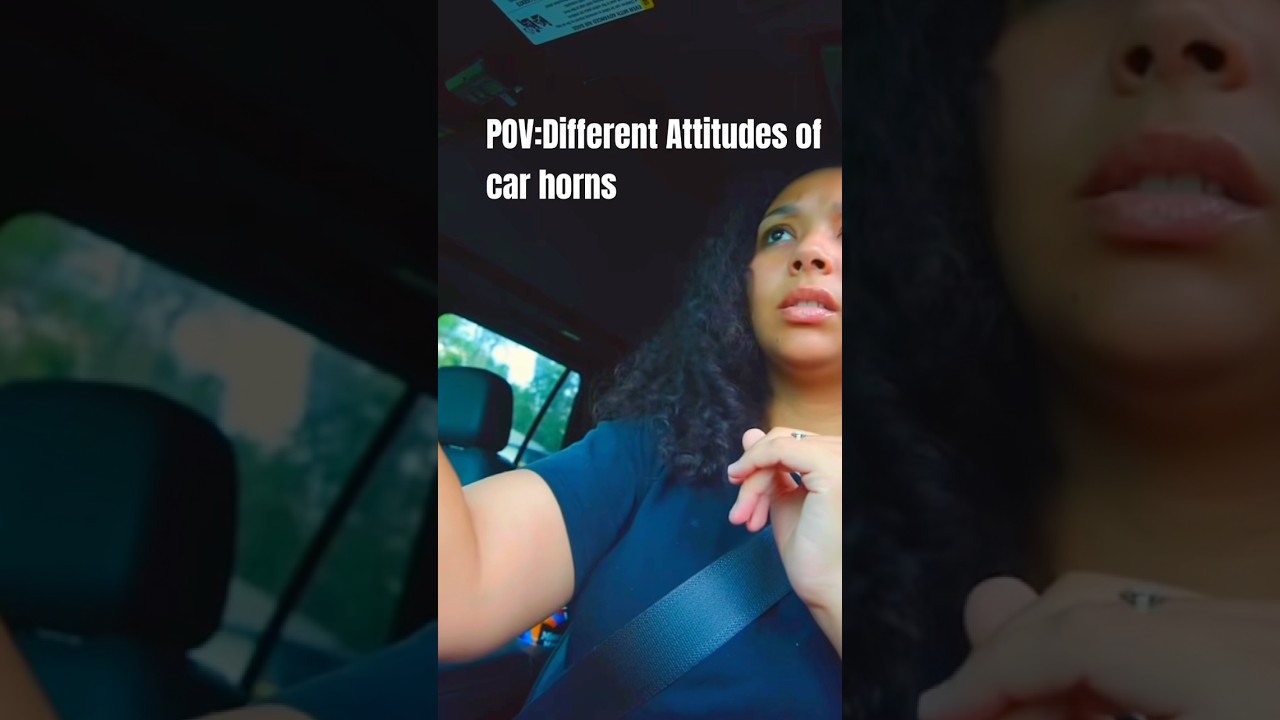 POV: Different attitudes of car horns| #subscribe #car #puppy #starbucks #funny #cringe #youtube
