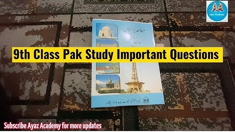 9e klas Pak Study Guess Paper 2023 | Pak Study Klas 9 Belangrijke vragen