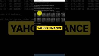 Programando em PYTHON com YAHOO FINANCE