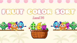 Fruit Color Sort Puzzle Level 74┃Complete Level┃Sorting Games screenshot 3