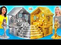 Construímos Uma Casa De Bonecas Incrível | Desafio Ouro vs Prata Bubba DO Challenge