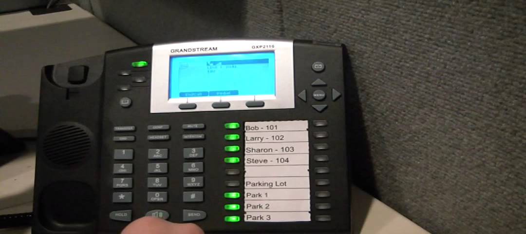 grandstream gxp2110 make a call - YouTube