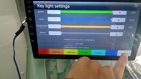 cómo encender las luces de panel de un radio Android