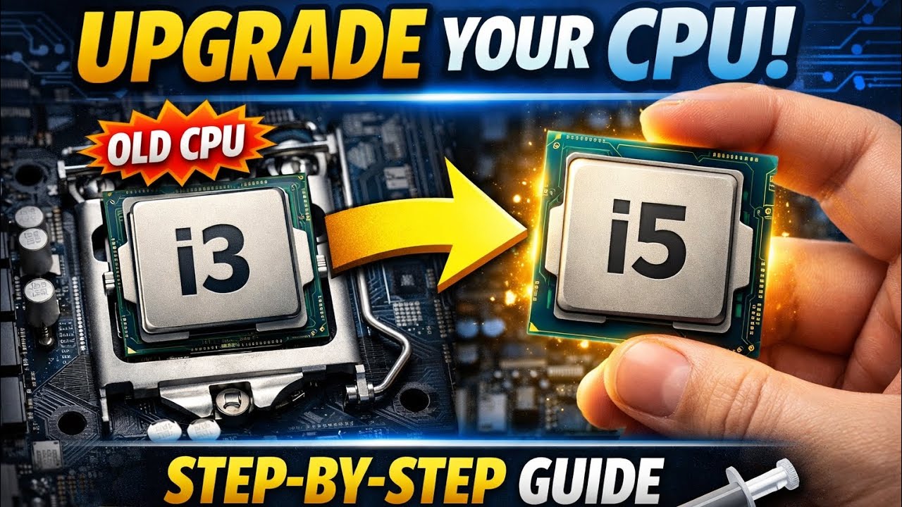 How to Upgrade Desktop CPU from i3 to i5 | Step-by-Step Beginner Guide ...