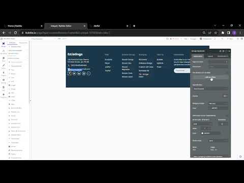 Edit Header, Footer, Links - Bubble.io