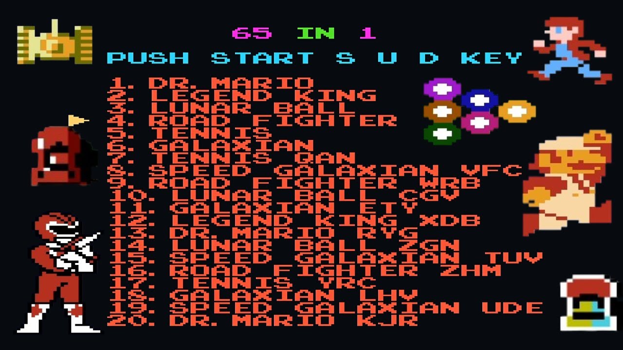 NES 65 in 1 TN Cartridge : Top Games from Classic Game Collection