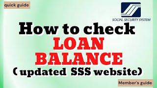 SSS Paano malaman ang loan balance? | UPDATED New SSS portal dashboard