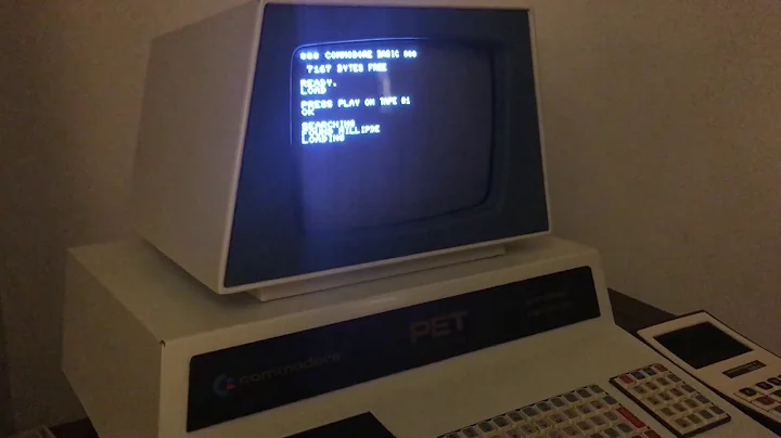 Commodore PET 2001-8 Cassette Load and Run of Millipede