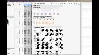 Correlation plot and Mahalanobis Distance in JMP