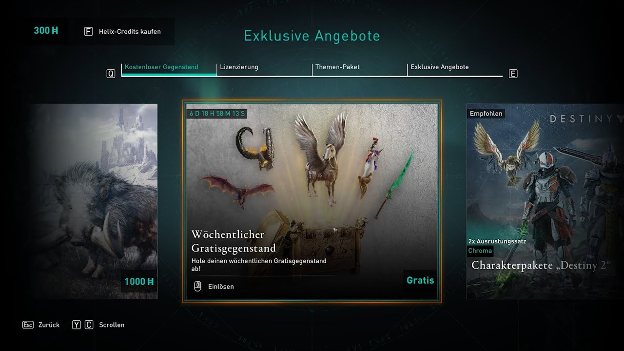 Mein zweiter wöchentlicher Gratis Gegenstand aus dem Patch 1.6.2 in Assassins Creed Valhalla