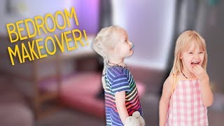 BEDROOM MAKEOVER! Big Surprise For The Girls!