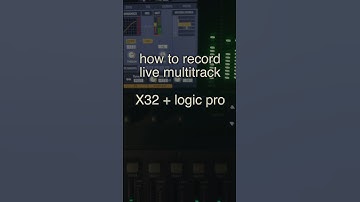 multitrack recording X32 + logic pro