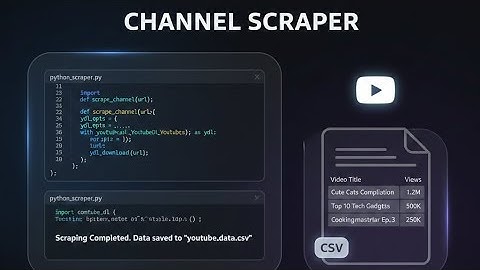 Scrape Any YouTube Channel in Python (Titles, Views, Transcripts)