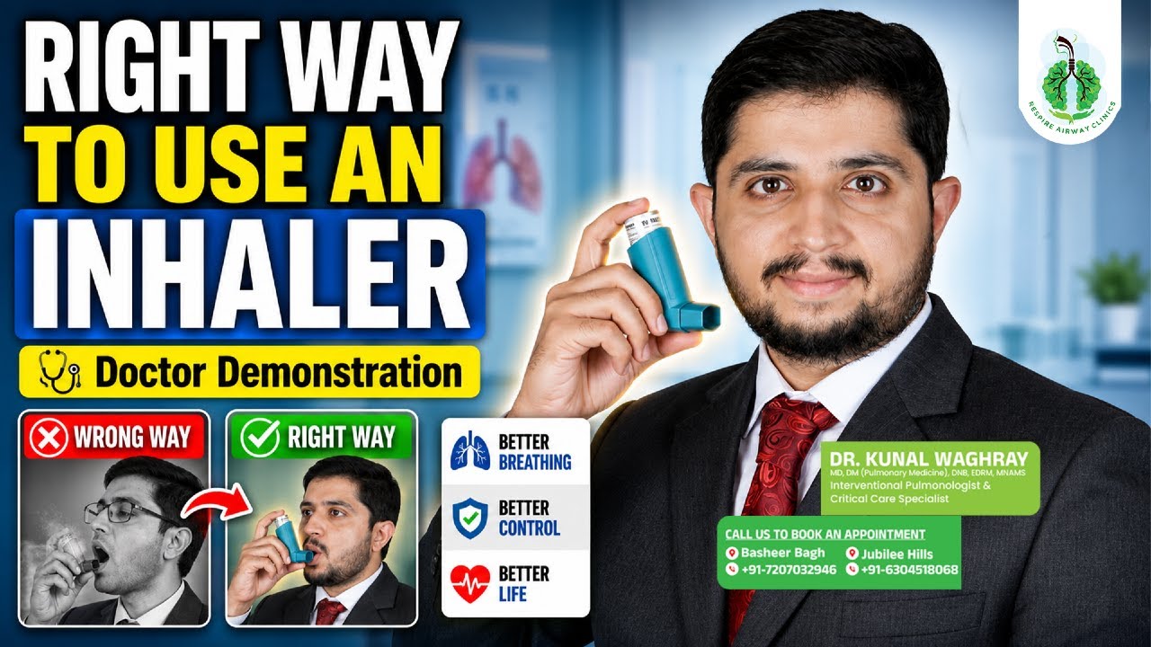 How to Use the Inhaler the Right Way? Dr. Kunal Waghray Explains the Correct Way