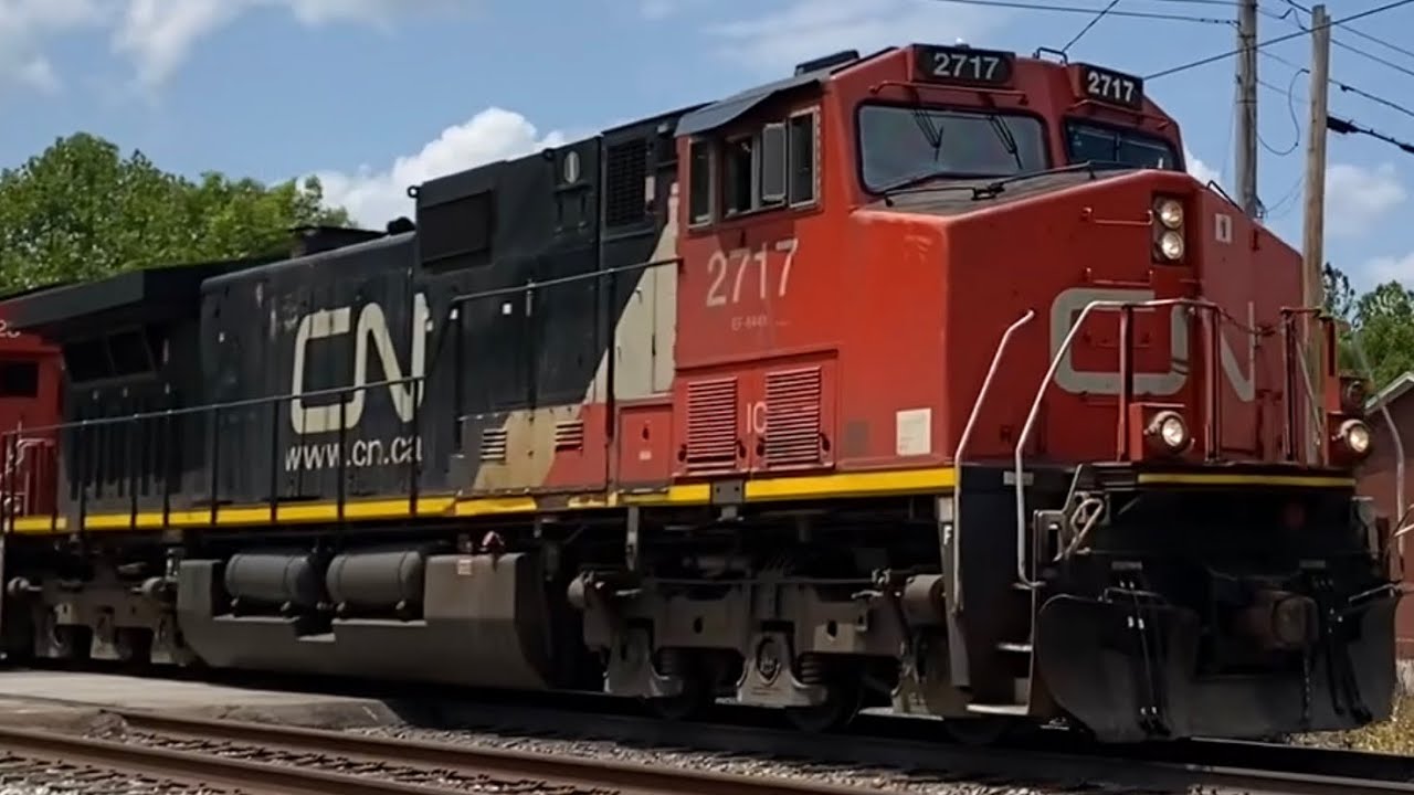 CSX Molton sulfur Train with IC 2717 Leading goes through hurricane wv ...