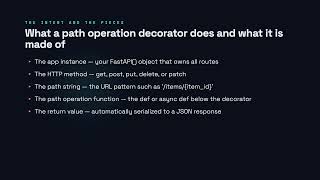 Path Operation Decorators - FastAPI for Developers